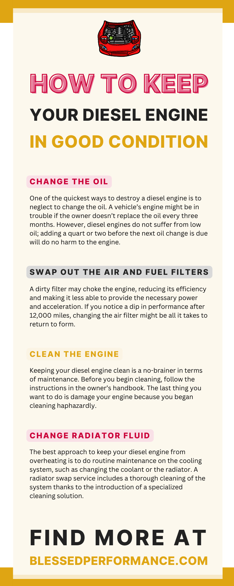 How To Keep Your Diesel Engine in Good Condition